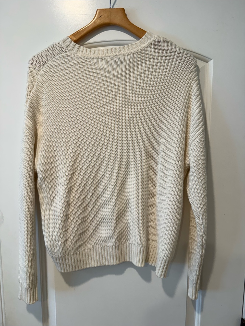 Divided Cream Textured Crew Sweater - Picture 4 of 4